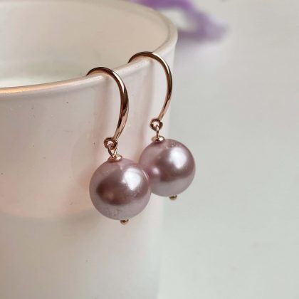 Pink Pearl and Diamond Drop Earrings – Nicole Rose Fine Jewelry