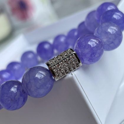 Collect the rich tanzanite Stone 6.5mm hand bead crystal to enhance  concentration and positive energy. - Shop jingyuliangyan45 Bracelets -  Pinkoi