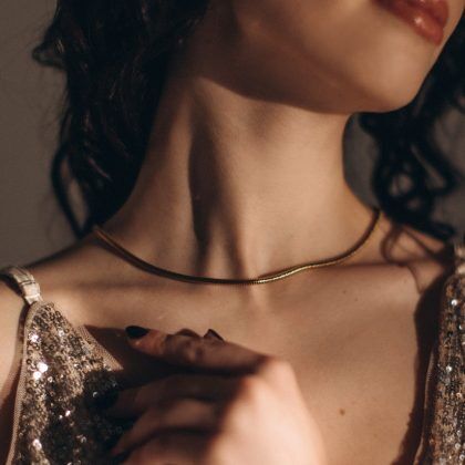 Stylish jewelry gold chain necklace