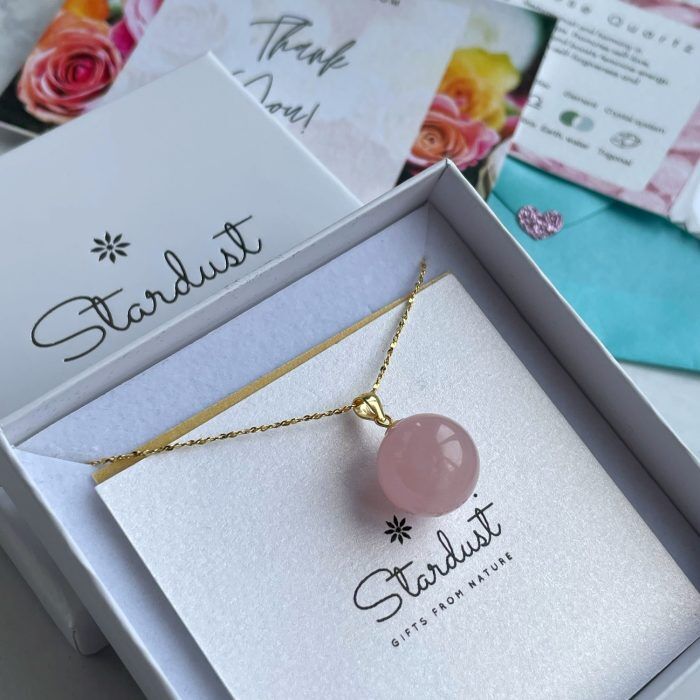 Raw Rose Quartz Necklace, Pink Crystal Pendant — CindyLouWho2